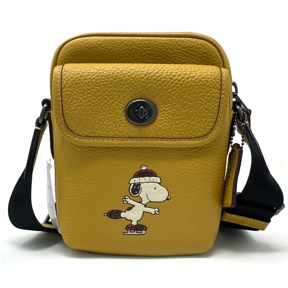 Coach X Peanuts Heritage Crossbody With Snoopy Motif Flax Multi CE613 - Picture 1 of 9